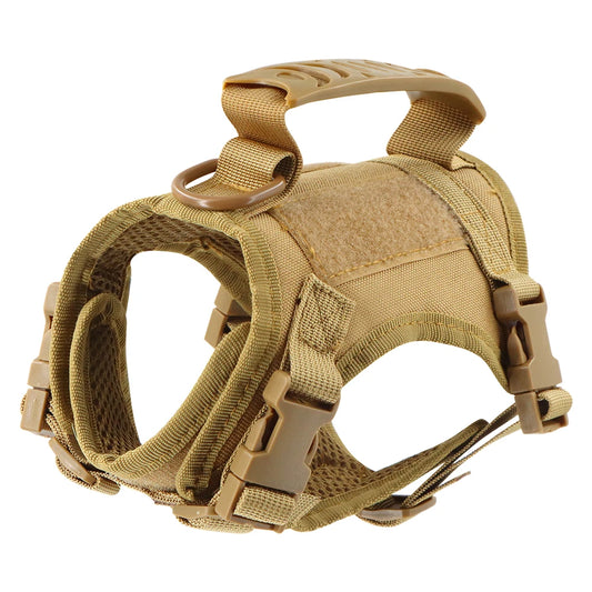 Tactical Cat Harness for Walking Escape Proof Adjustable Pet Vest Harness Soft Mesh with Control Handle for Large Cat Small Dog